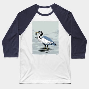 Great Blue Heron Baseball T-Shirt